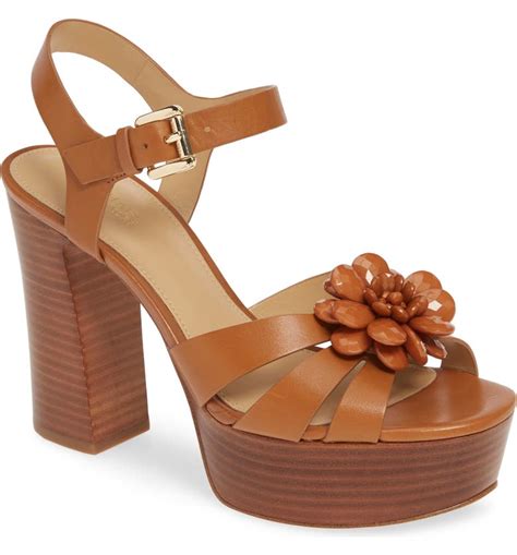 michael kors platform sandals with flowers|michael kors closed toe sandals.